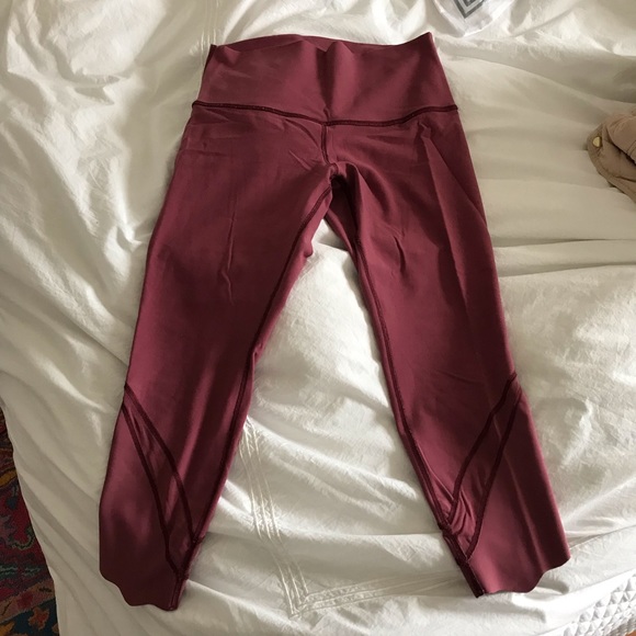 Lululemon dusty rose mauve wunder under scallop leggings - Picture 4 of 6